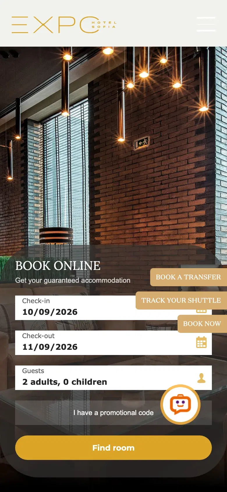 Hotel Expo Sofia на мобилен телефон