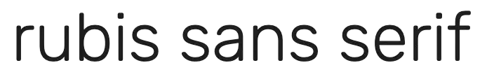 VM Solar — типография: Rubis Sans-Serif